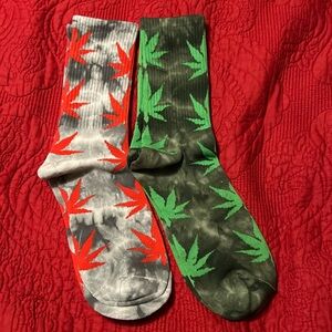 Cannabis, print socks